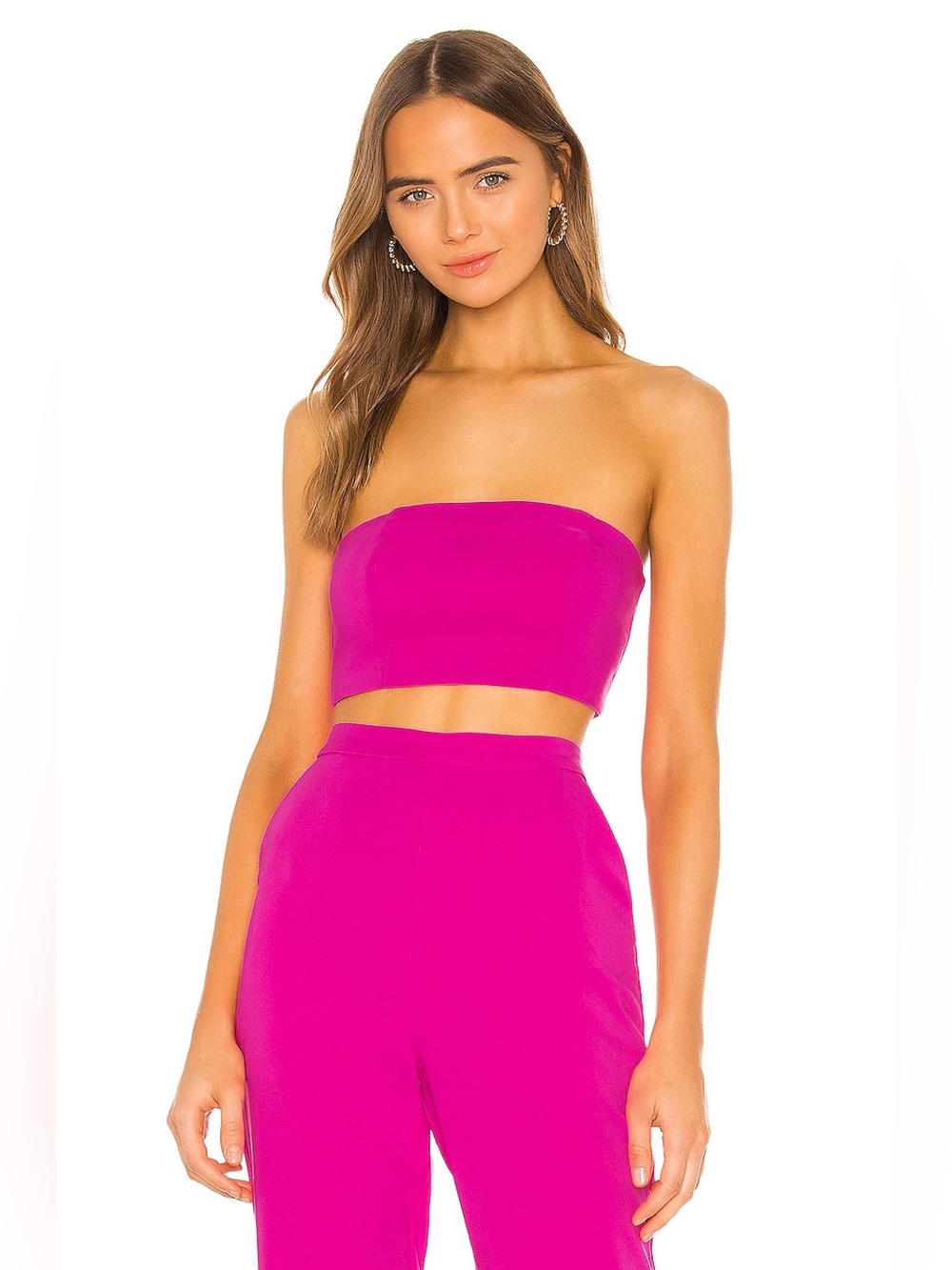 NBD Topaz Bandeau Top in Magenta